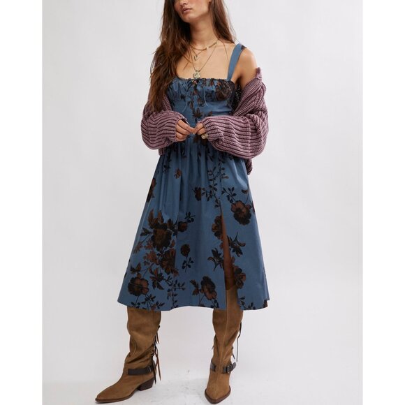 Free People Dresses & Skirts - FREE PEOPLE Laters Baby Midi Dress / Storm Combo